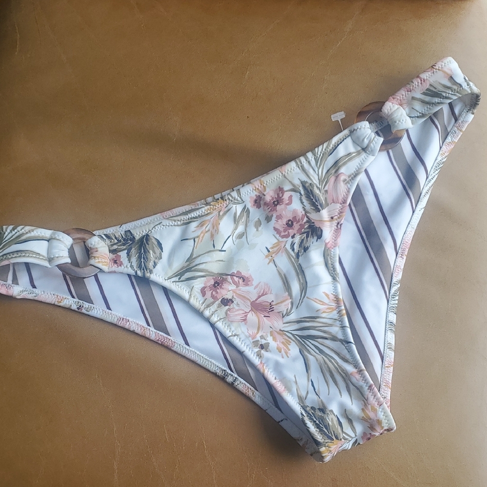 Abercrombie & Fitch Floral Stripe Bikini Bottom